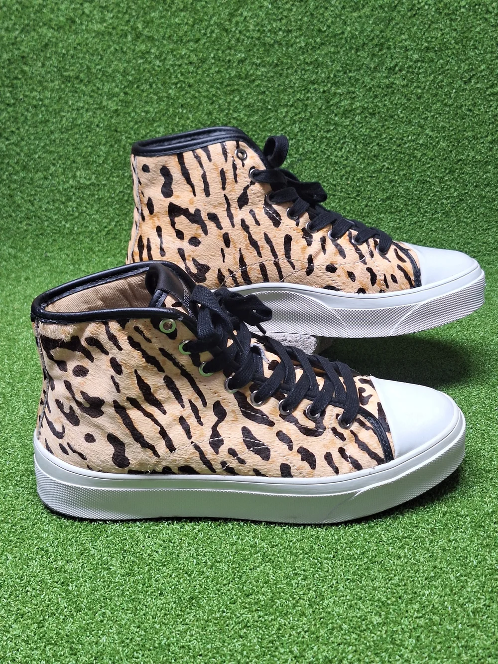 Steve Madden Tywin TYWI01M1 Mens 7 M Sneaker Leopard Calf Hair High Top Shoes